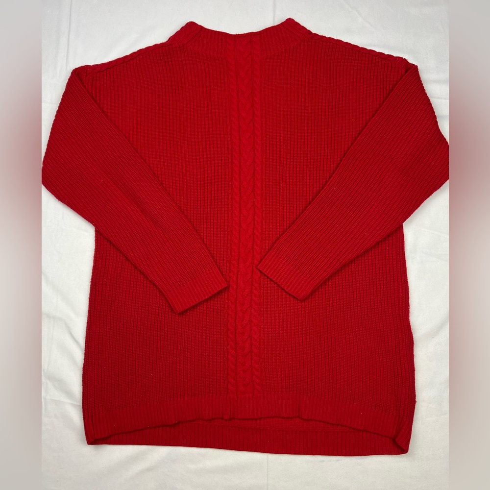 Talbots mock neck cable knit pullover sweater - Large